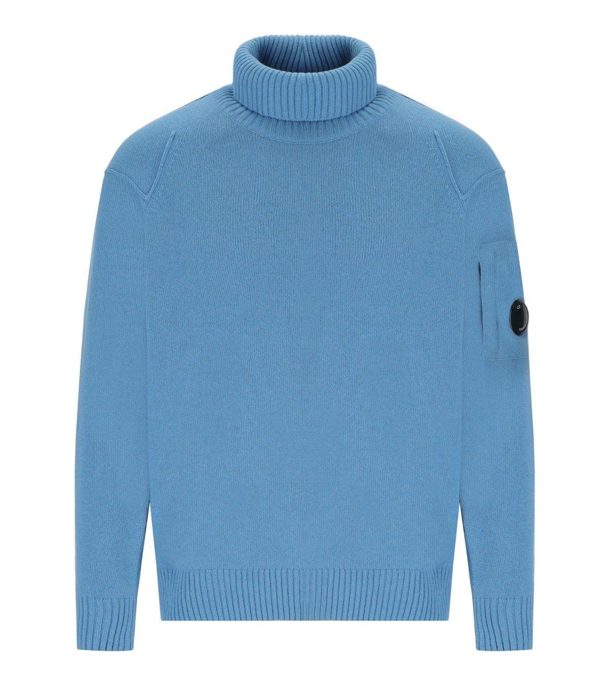 C.P. COMPANY GRS AEGEAN BLUE TURTLENECK SWEATER
