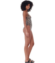 GANNI LEOPARD-PRINT SWIMSUIT