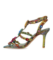 KURT GEIGER GLADIATOR MULTICOLOR HEELED SANDAL