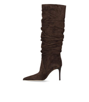 MICHAEL KORS DAWN CHOCOLATE HEELED BOOT