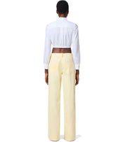 ELISABETTA FRANCHI WHITE CROPPED SHIRT