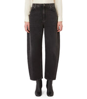 MAX MARA WEEKEND DOUGLAS ZWART BARREL JEANS