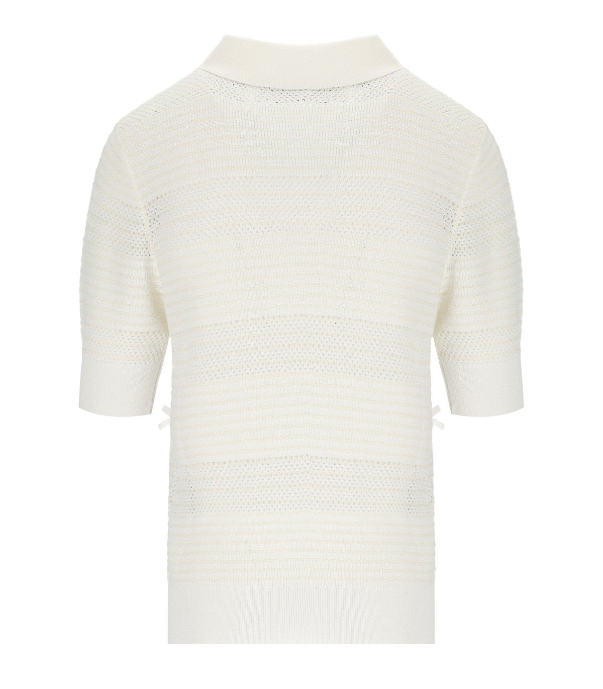 ESSENTIEL ANTWERP JARTS IVORY KNITTED POLOSHIRT
