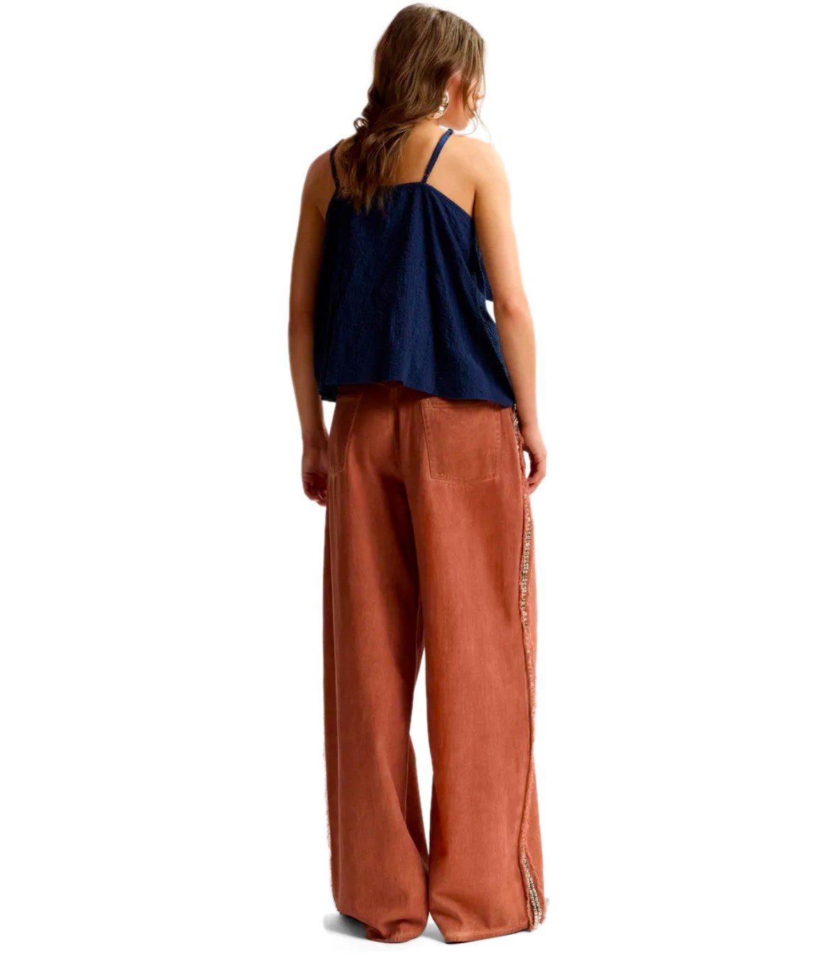 ESSENTIEL ANTWERP JEEPER RUST WIDE LEG JEANS