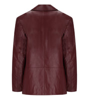 ESSENTIEL ANTWERP IDREY BURGUNDY SINGLE BREASTED BLAZER