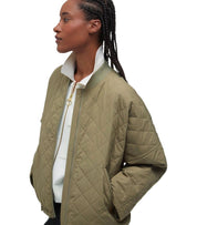BARBOUR EMLYN DUSKY GREEN GESTEPPTE BOMBERJACKE
