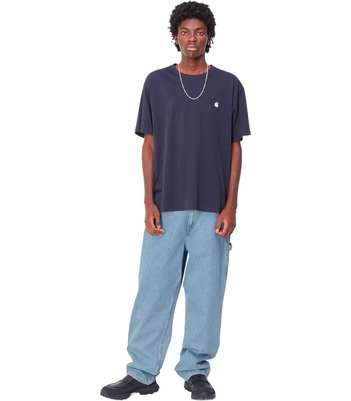 CARHARTT WIP SINGLE KNEE BLUE STONE BLEACHED JEANS