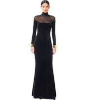 ELISABETTA FRANCHI BLACK RED CARPET DRESS