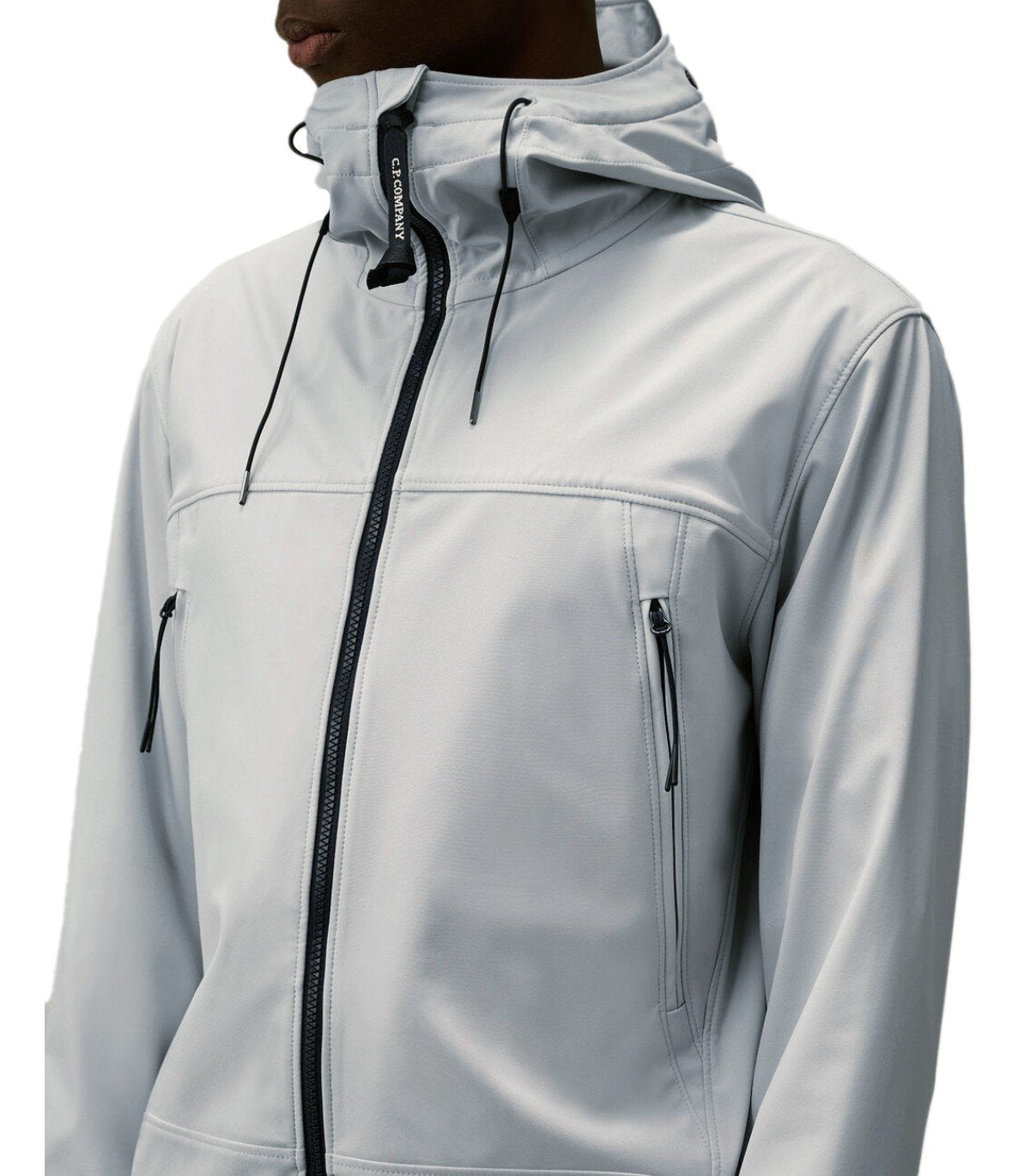 ジャケット・アウター C.P Company Gray Washed Hooded Coat C.P. Company – Hooded Jacket Raven Grey