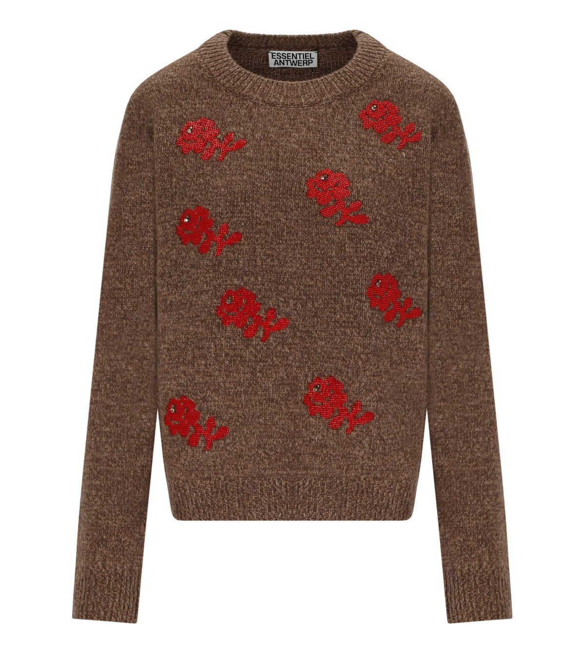 WOLLPULLOVER KORINE BRAUN ESSENTIEL ANTWERP