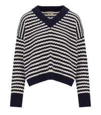 MAGLIONE SPIGA BLU BIANCO MAX MARA WEEKEND - XS