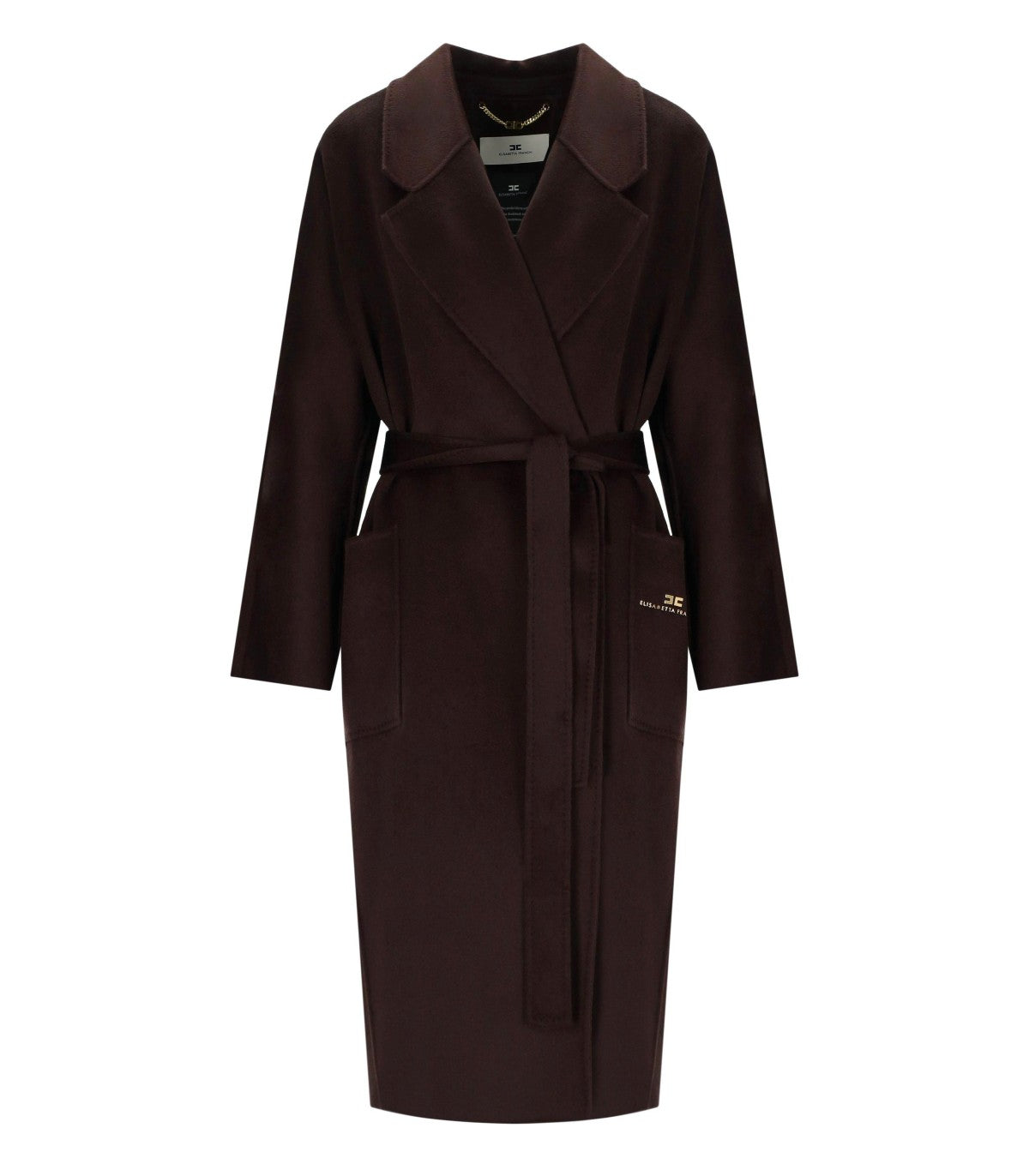 BELTED COAT BROWN ELISABETTA FRANCHI