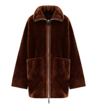 REVERSIBLE FAUX FUR COAT GIOVANE CARAMELLO MARELLA - 38
