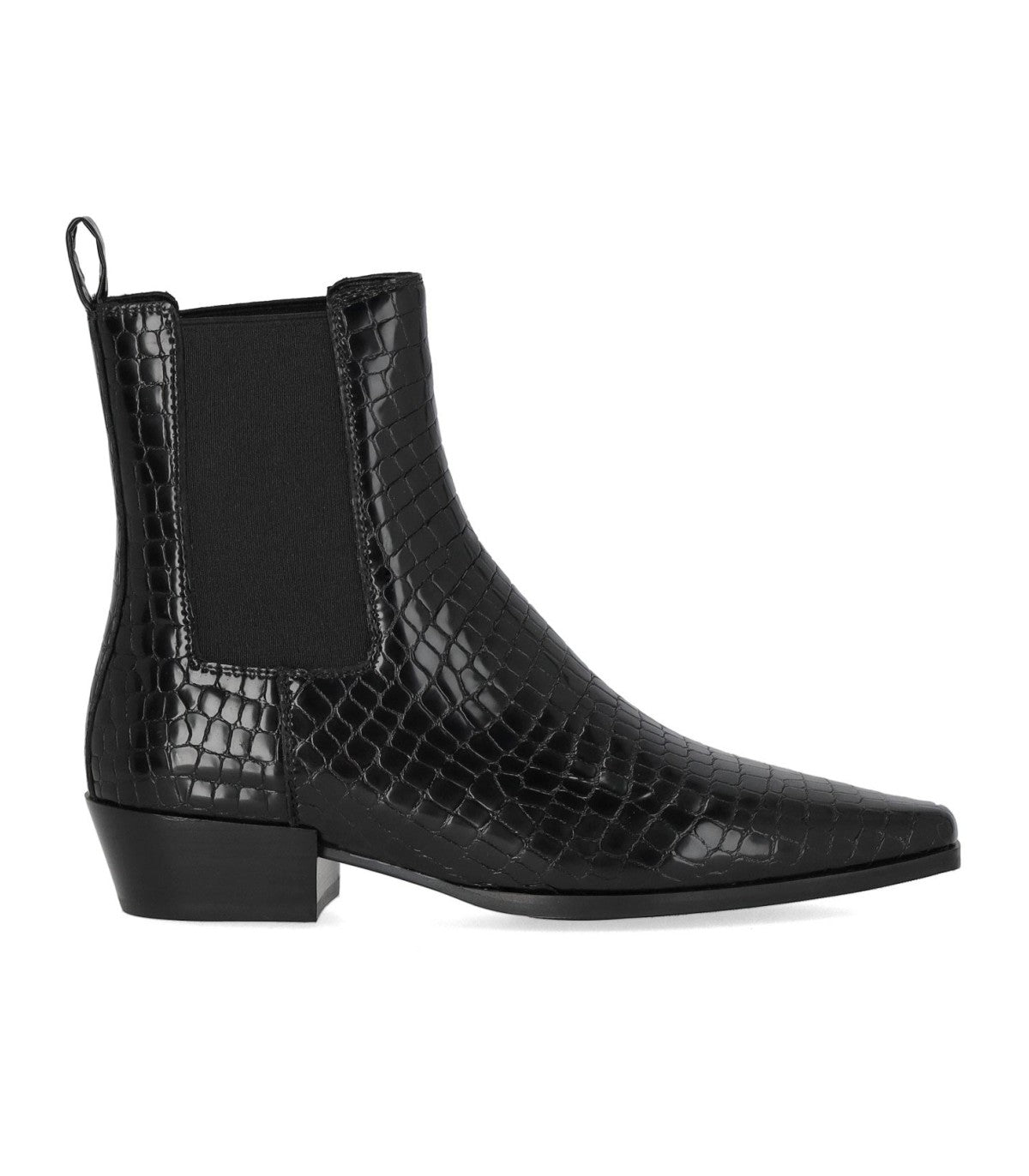 ERCOLE ANKLE BOOT IN BLACK LEATHER STRATEGIA