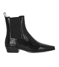 ERCOLE ANKLE BOOT IN BLACK LEATHER STRATEGIA - 36