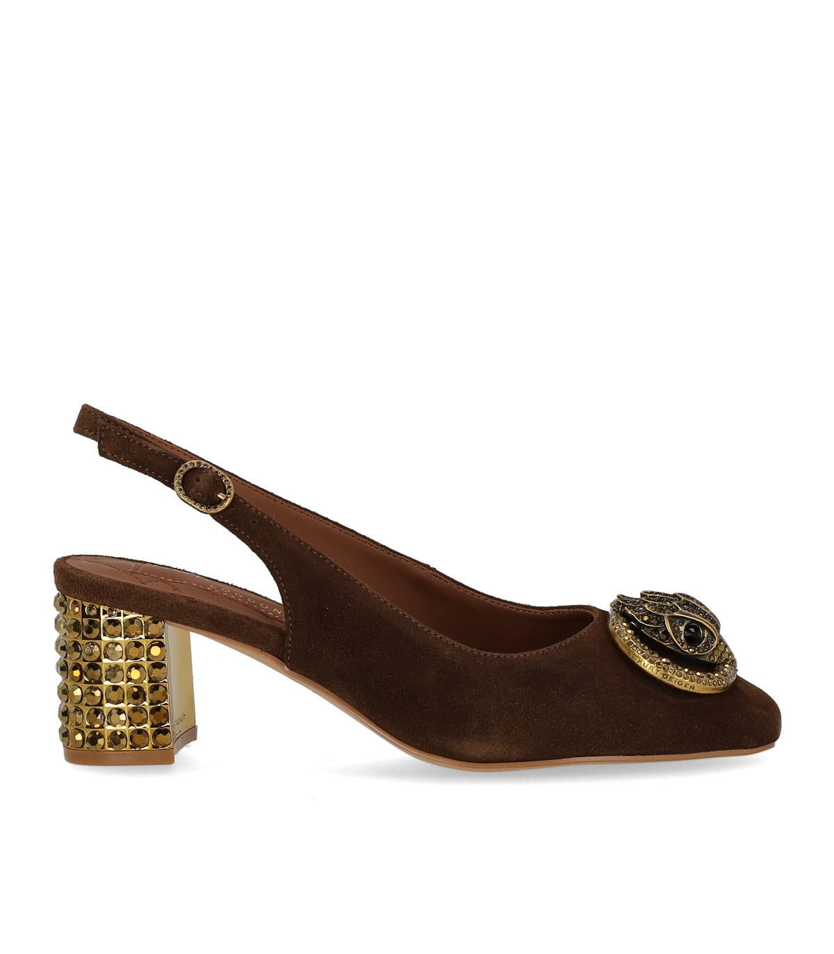 SLINGBACK CHELSEA BLOCK EN DAIM MARRON KURT GEIGER
