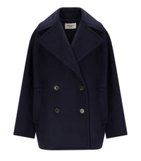 DOUBLE-BREASTED PEA COAT ALPE BLUE MAX MARA WEEKEND - 36