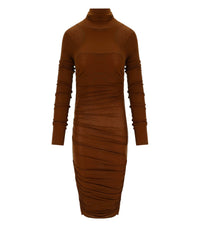 MIDI DRESS BROWN ELISABETTA FRANCHI - 40