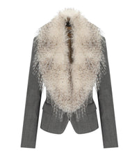 BLAZER VAN WOL GRIJS ELISABETTA FRANCHI - 40