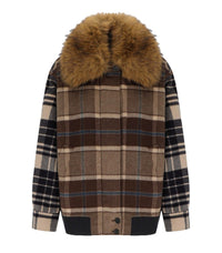 JACKET DIVINA IN WOOL CHECK BROWN MAX MARA WEEKEND - 38