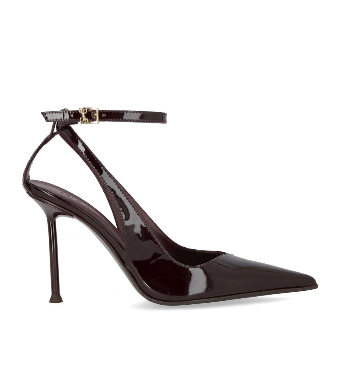 DARK BROWN PATENT LEATHER SLINGBACK PENELOPE SERGIO LEVANTESI