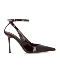 DARK BROWN PATENT LEATHER SLINGBACK PENELOPE SERGIO LEVANTESI - 36