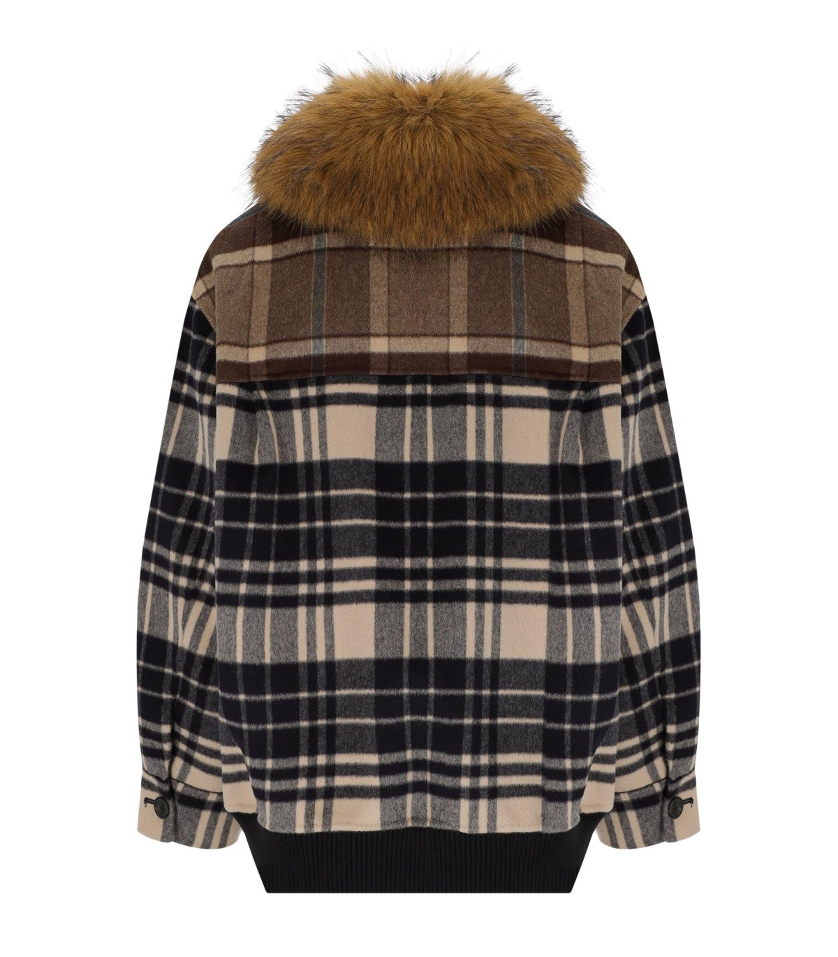 JACKET DIVINA IN WOOL CHECK BROWN MAX MARA WEEKEND