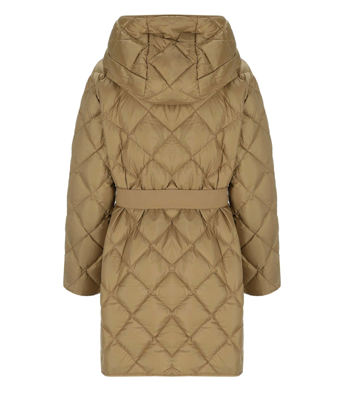 LONG BELTED PUFFER JACKET FIDATO BEIGE MAX MARA WEEKEND