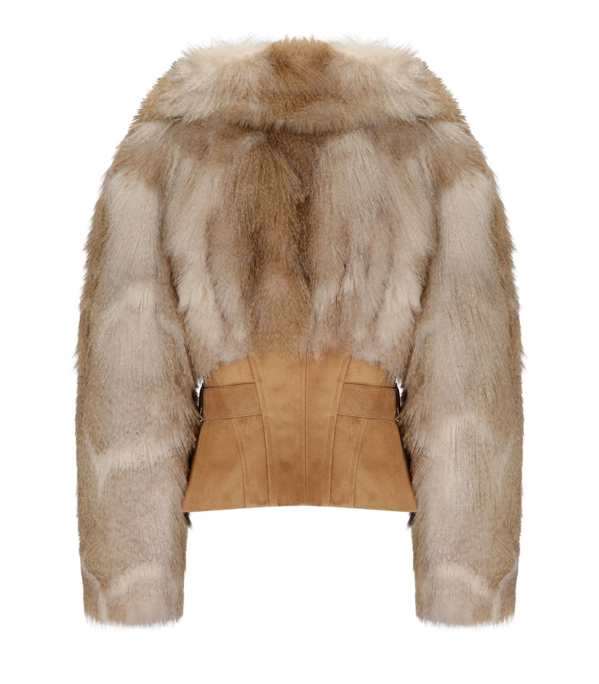 FAUX FUR BUSTIER BEIGE ELISABETTA FRANCHI