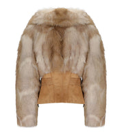 FAUX FUR BUSTIER BEIGE ELISABETTA FRANCHI