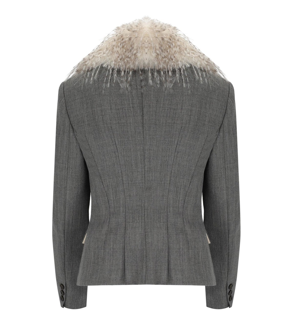 WOOL BLAZER GREY ELISABETTA FRANCHI