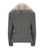 WOOL BLAZER GREY ELISABETTA FRANCHI