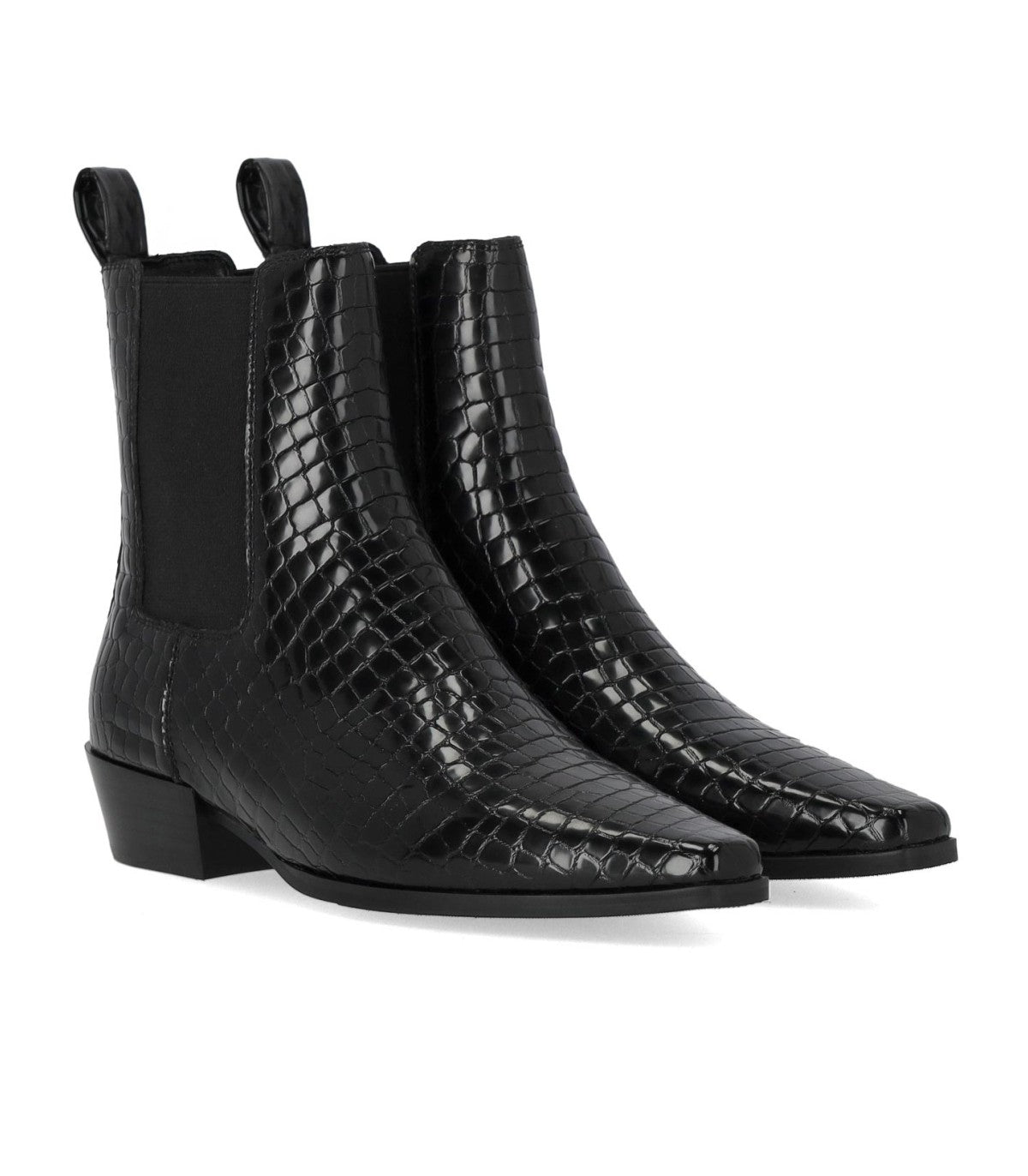 ERCOLE ANKLE BOOT IN BLACK LEATHER STRATEGIA