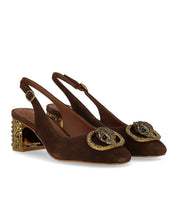 SLINGBACK CHELSEA BLOCK EN DAIM MARRON KURT GEIGER