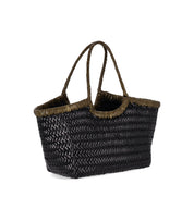 NANTUCKET BLACK KHAKI SHOULDER BAG DRAGON DIFFUSION
