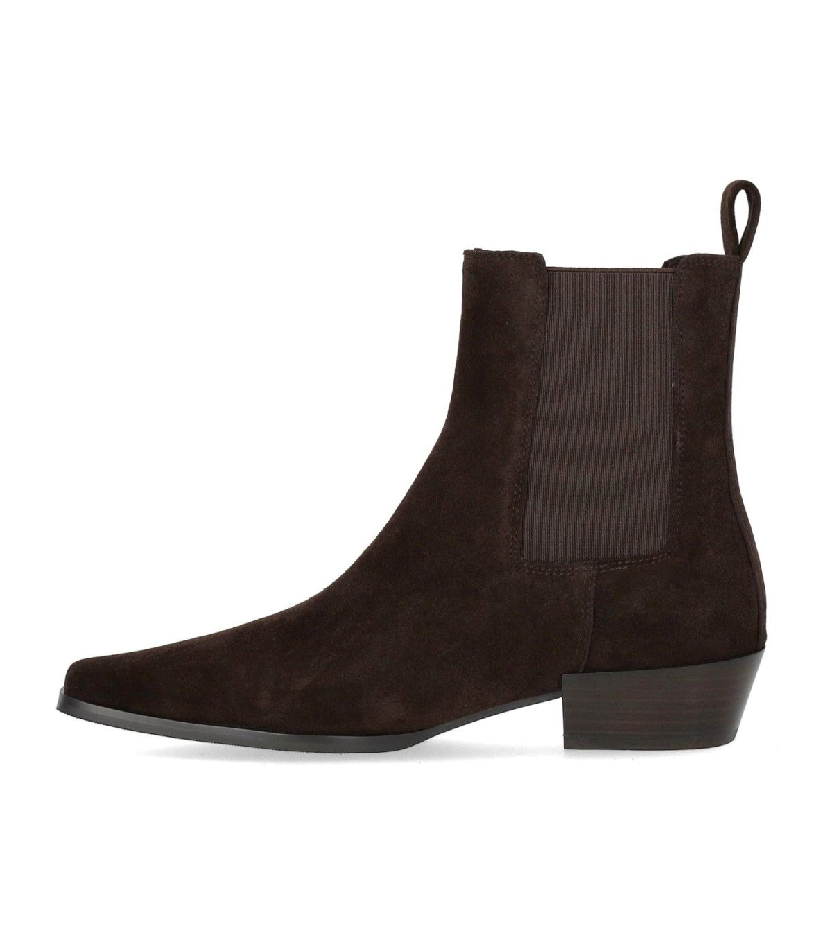 VELOUR SUEDE ANKLE BOOT IN BROWN STRATEGIA