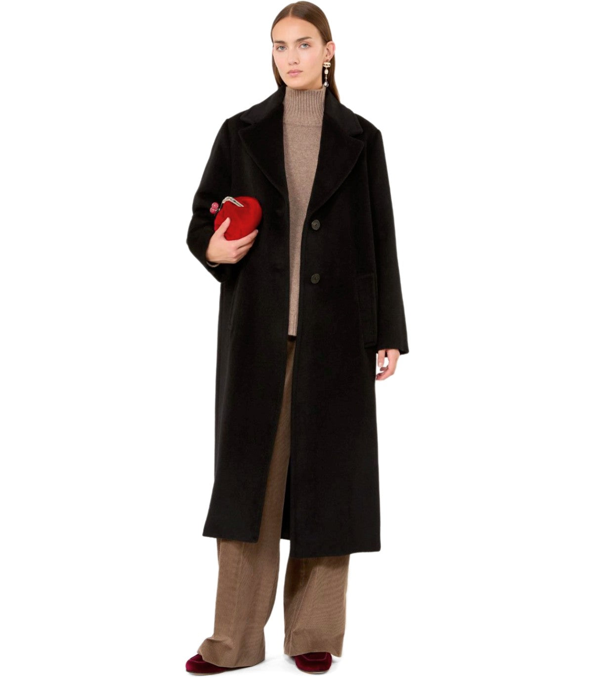 BELTED COAT BRONTE BLACK MAX MARA WEEKEND