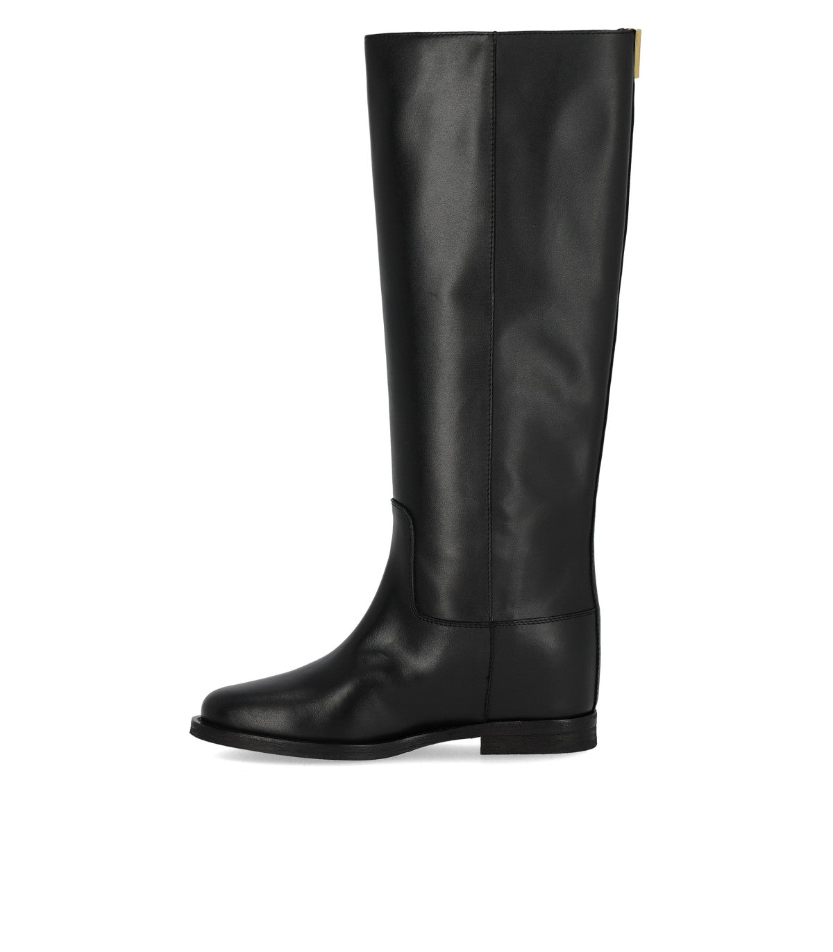 BOTTE EN CUIR NOIR VIA ROMA 15