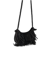SCHWARZE FRINGE SLING UMHÄNGETASCHE DRAGON DIFFUSION
