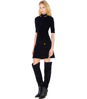 SCHWARZES MINI-STRICKKLEID ELISABETTA FRANCHI