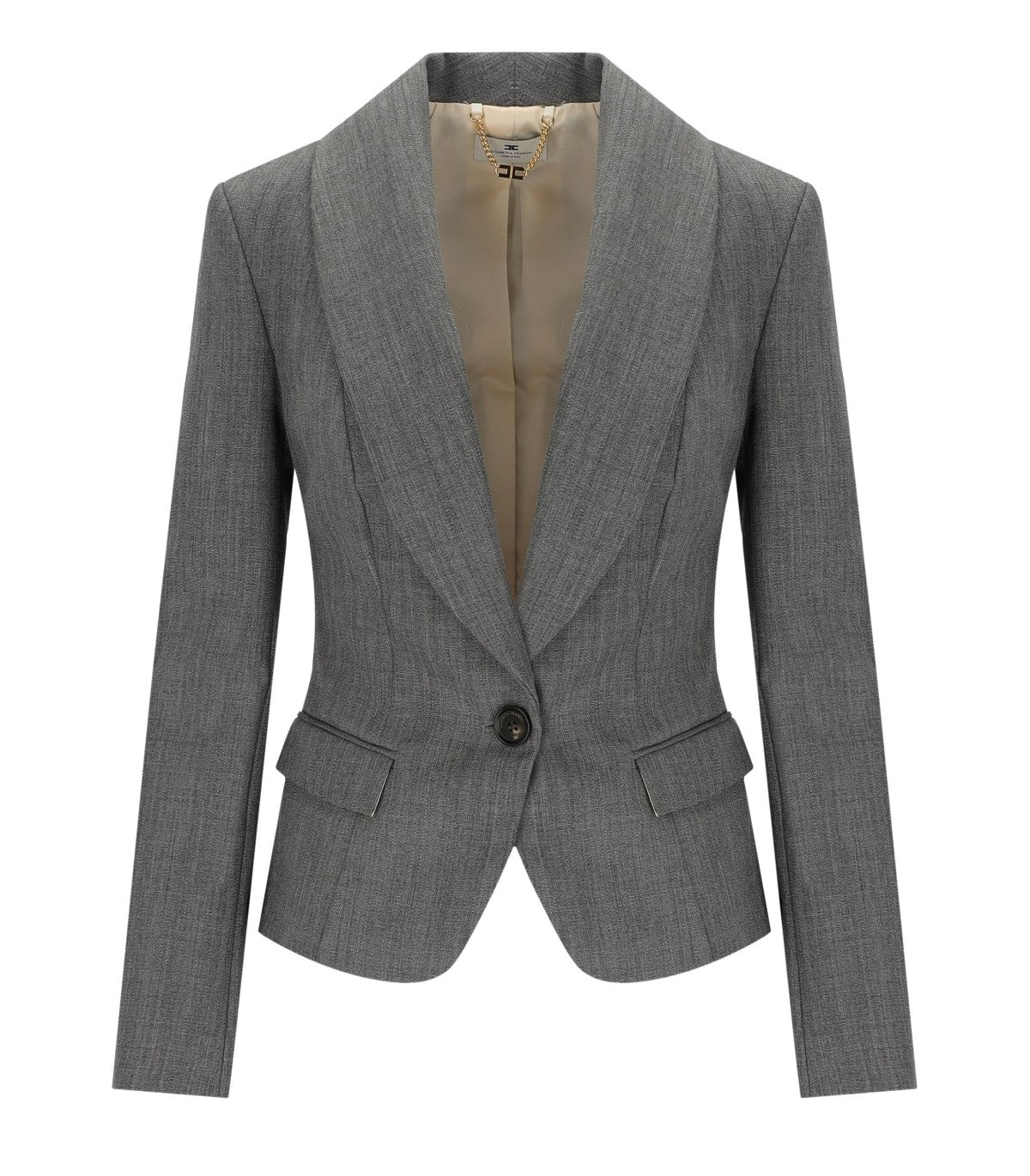 WOOL BLAZER GREY ELISABETTA FRANCHI
