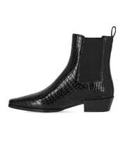 ERCOLE ANKLE BOOT IN BLACK LEATHER STRATEGIA