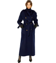 BELTED COAT MIDNIGHT BLUE ELISABETTA FRANCHI