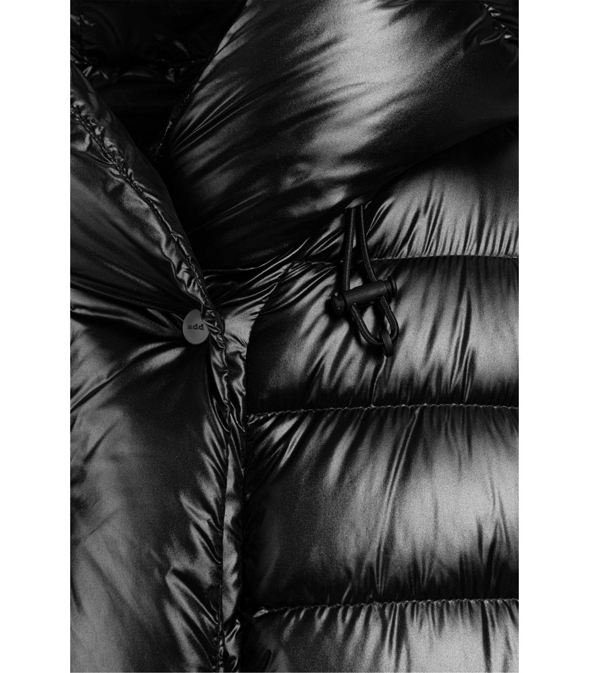HOODED PUFFER JACKET BLACK ADD