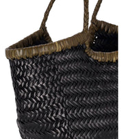 NANTUCKET BLACK KHAKI SHOULDER BAG DRAGON DIFFUSION
