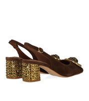 SLINGBACK CHELSEA BLOCK EN DAIM MARRON KURT GEIGER