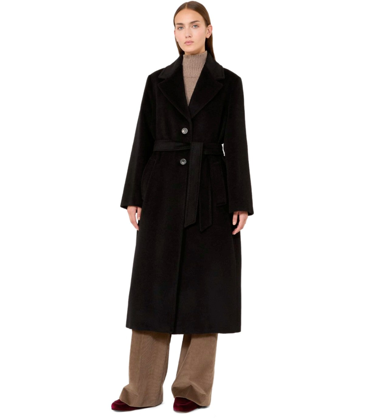 BELTED COAT BRONTE BLACK MAX MARA WEEKEND