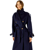BELTED COAT MIDNIGHT BLUE ELISABETTA FRANCHI