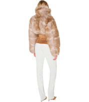 FAUX FUR BUSTIER BEIGE ELISABETTA FRANCHI
