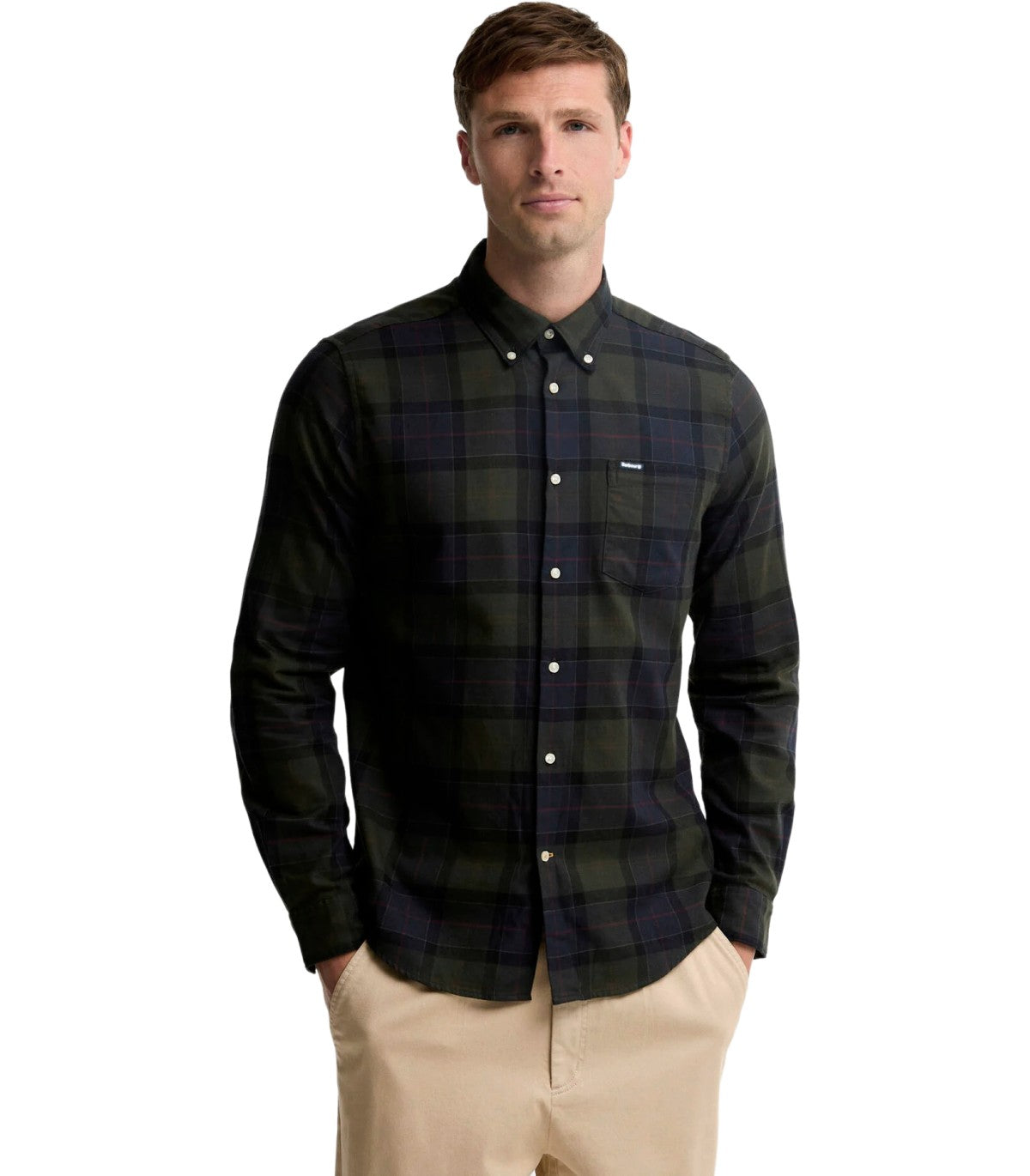 CHEMISE FORTROSE VERT BLEU BARBOUR